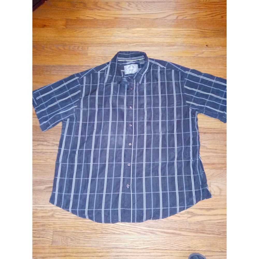 Bruno New York Sueded Short Sleeve Men's Button Up Shirt, Size 2XL pocket